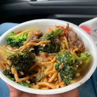 First timer, got the chow main with broccoli beef may I say it was pretty bomb and great customer service , definitely coming back