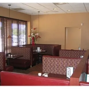 Comfortable booth seating