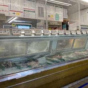 a display of fish for sale