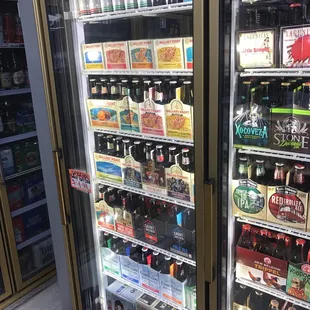 a refrigerator full of beer