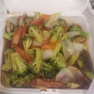 Roast pork and vegetables