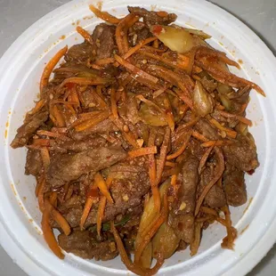 Spicy Shredded beef - looked and tasted old