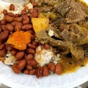 Rice and beans ok I want this plate of spanish food. To order ok send it.and i will pay with my debit card