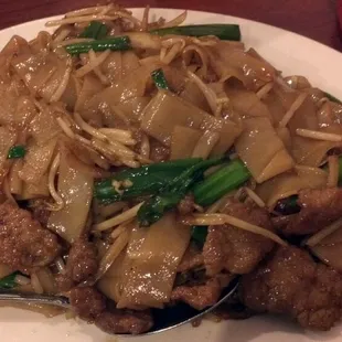 Beef flat noodle.