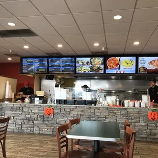 the inside of a restaurant