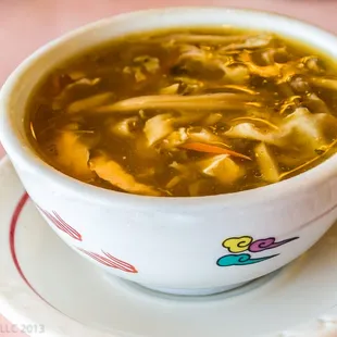 Here's the Hot and Sour soup that comes with the lunch special. It lives up to its name!