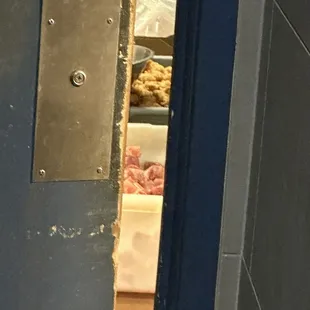 Raw chicken on the floor next to cooked chicken
