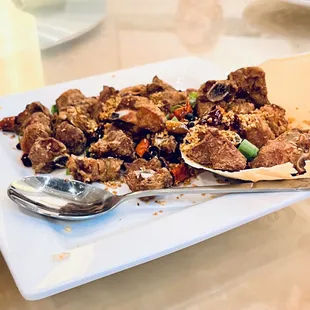 a plate of food on a table