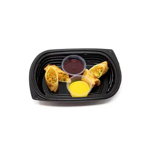 Vegetable Egg Rolls (2) (V)

Crispy rolls filled with a savory mix of cabbage, carrots, green onions, and a hint of
sesame oil