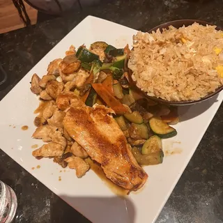 Chicken and Salmon Hibachi Dinner Combo
