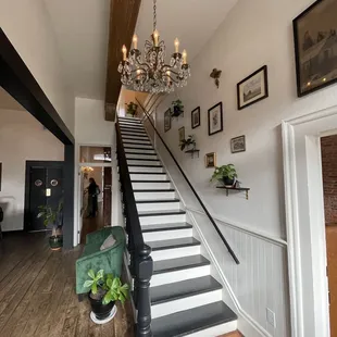 Stairway up to rooms