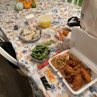 A1. 4 Pieces Fried Chicken Wings L7. Sweet and Sour Chicken Lunch 6a. Edamame 8.Fried or Steamed Dumpling