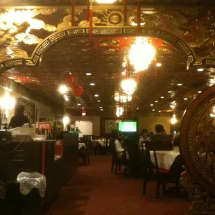 Entrance to seating area