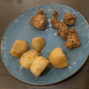 Chicken fingers and potatoes