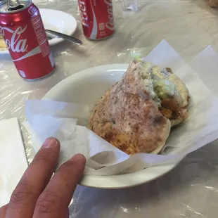 Schnitzel pita sandwich