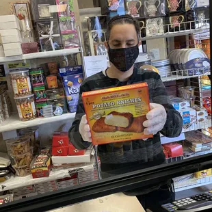 Zack ordered me my knishes.  Yes