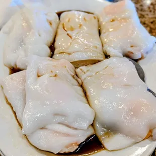 a plate of steamed fish