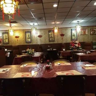 Seating and ambience.