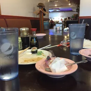 interior, sushi and sashimi