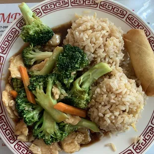 Chicken and broccoli lunch