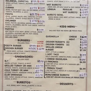 Current Menu