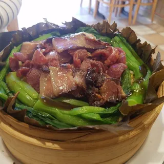 Steamed Sticky Rice in Lotus Wrap