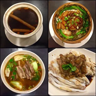 Steamed Beef Flank over Rice Noodle Rolls