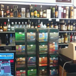the liquor section of the store