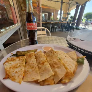 Delicious shrimp quesadilla