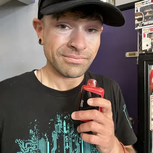 Enjoying my visit at the shop.