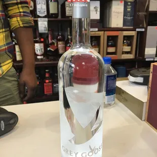 a bottle of grey goose