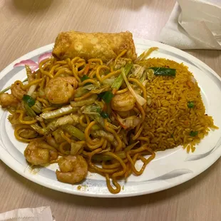 Shrimp lo mein combo