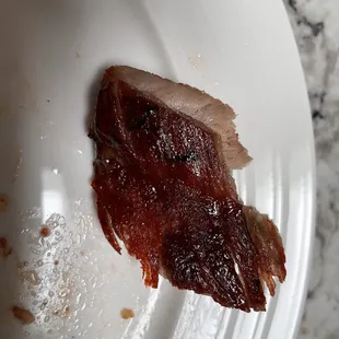 a piece of meat on a plate