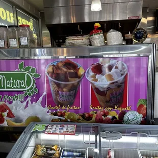 a display of ice cream