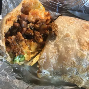 Combo Al Pastor &amp; Carne Asada Super Burrito