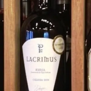 bottles of wine on display