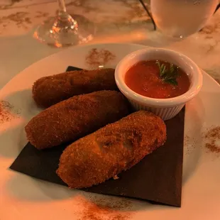 Ham and bechamel croquettes