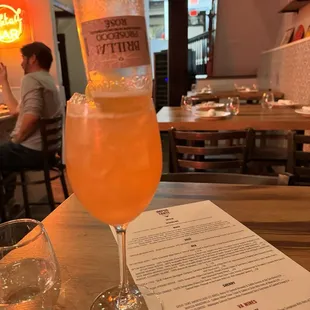 Cocktail was so refreshing with Prosecco