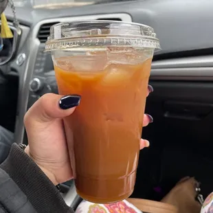 Caramel Flavored Iced Coffee with Espresso