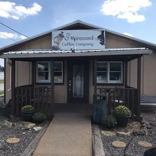 the front of the building