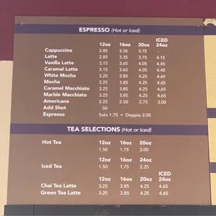 Menu board 4 of 4