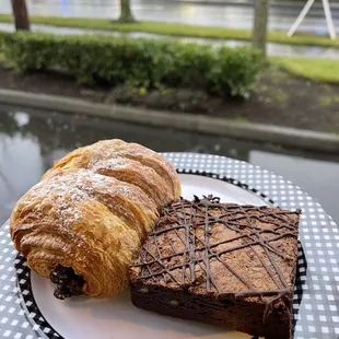 Chocolate croissants &amp; brownies