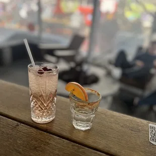 Draft Cosmo, tequila shot