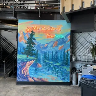 Bar , cofeee. Indoor. Outdoor, swings. Fire pit: