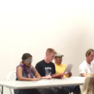 The amazing Kimee &amp; awesome actors at a table reading!