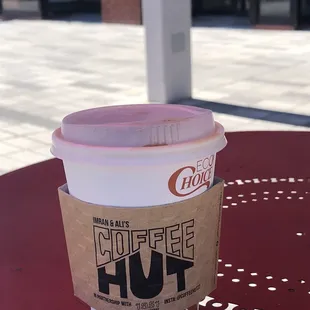 Guatamalan medium roast (2.75) resting in the shade near Coffee Hut.