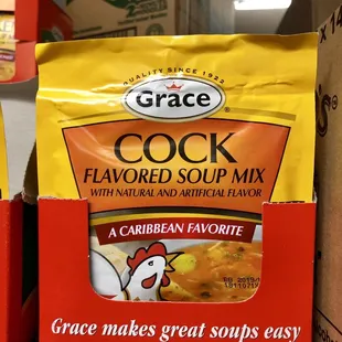 a close up of a packet of chicken soup