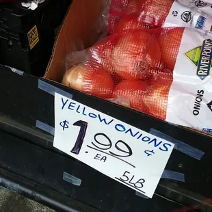 Five pounds of yellow onions for $2? Um...yaash