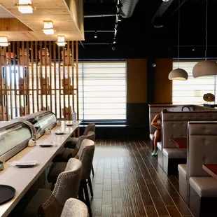 interior, sushi and sashimi