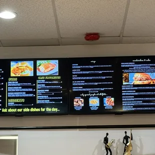 Menu display